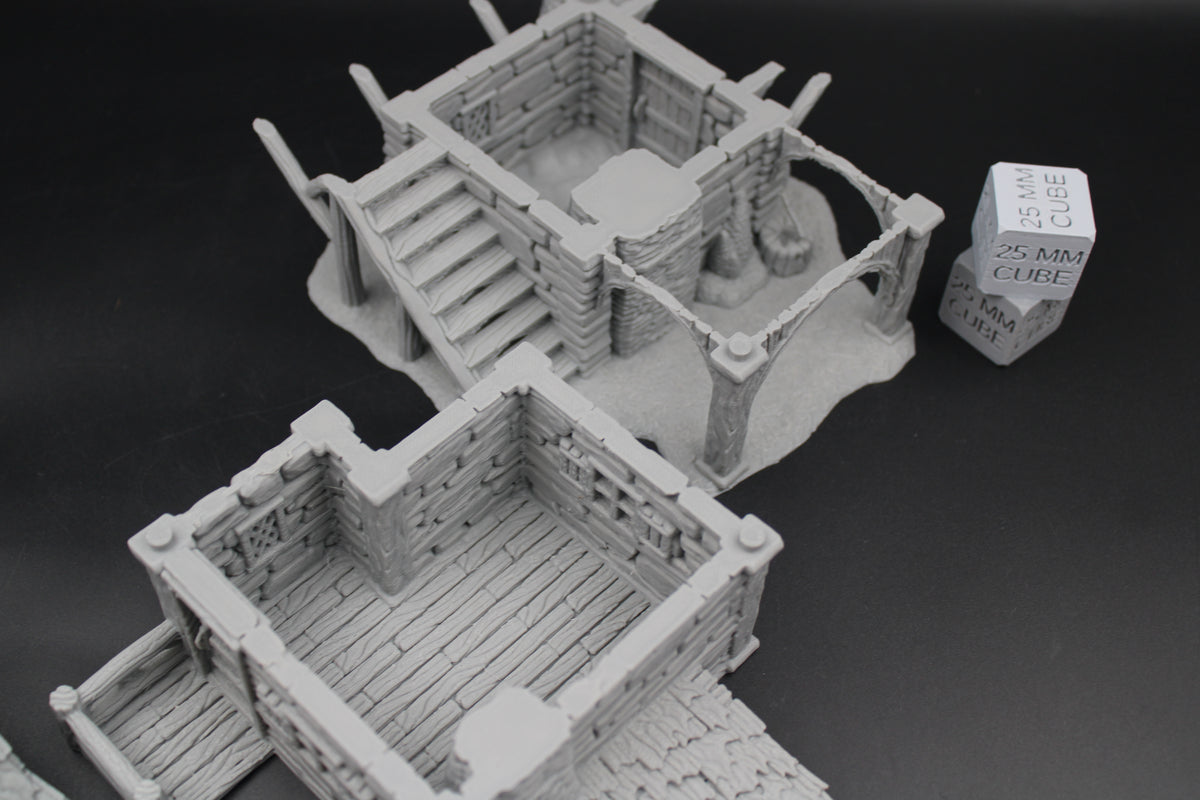 Tabletop Terrain Carriage Barn Dnd RPG wargame skirmish 28-32mm