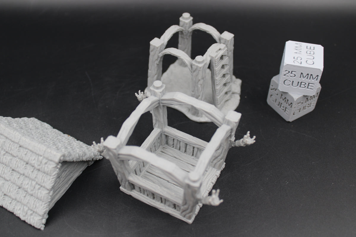 Tabletop Terrain Watch Tower Defense Thatch Roof Dnd RPG wargame skirmish 28-32mm