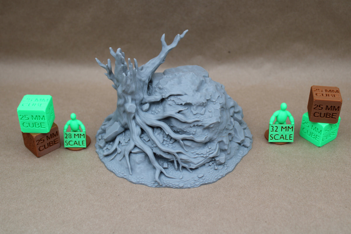 Tabletop Terrain Owlbear Monster Creature Den Cave Nest Dead Tree 28-32mm skirmish rpg wargame