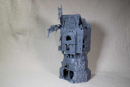 Tabletop Terrain Windmill Grain Mill Dnd RPG wargame skirmish 28mm Spins & Pivot