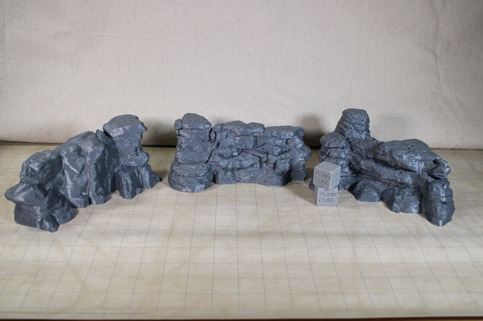 Tabletop Terrain Large Rock Boulder Walls Dnd RPG wargame skirmish 28mm 32mm