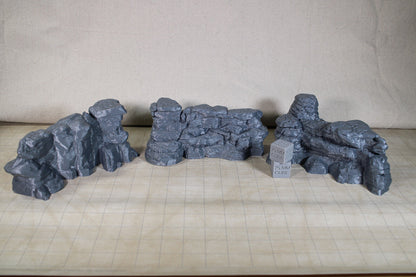 Tabletop Terrain Large Rock Boulder Walls Dnd RPG wargame skirmish 28mm 32mm