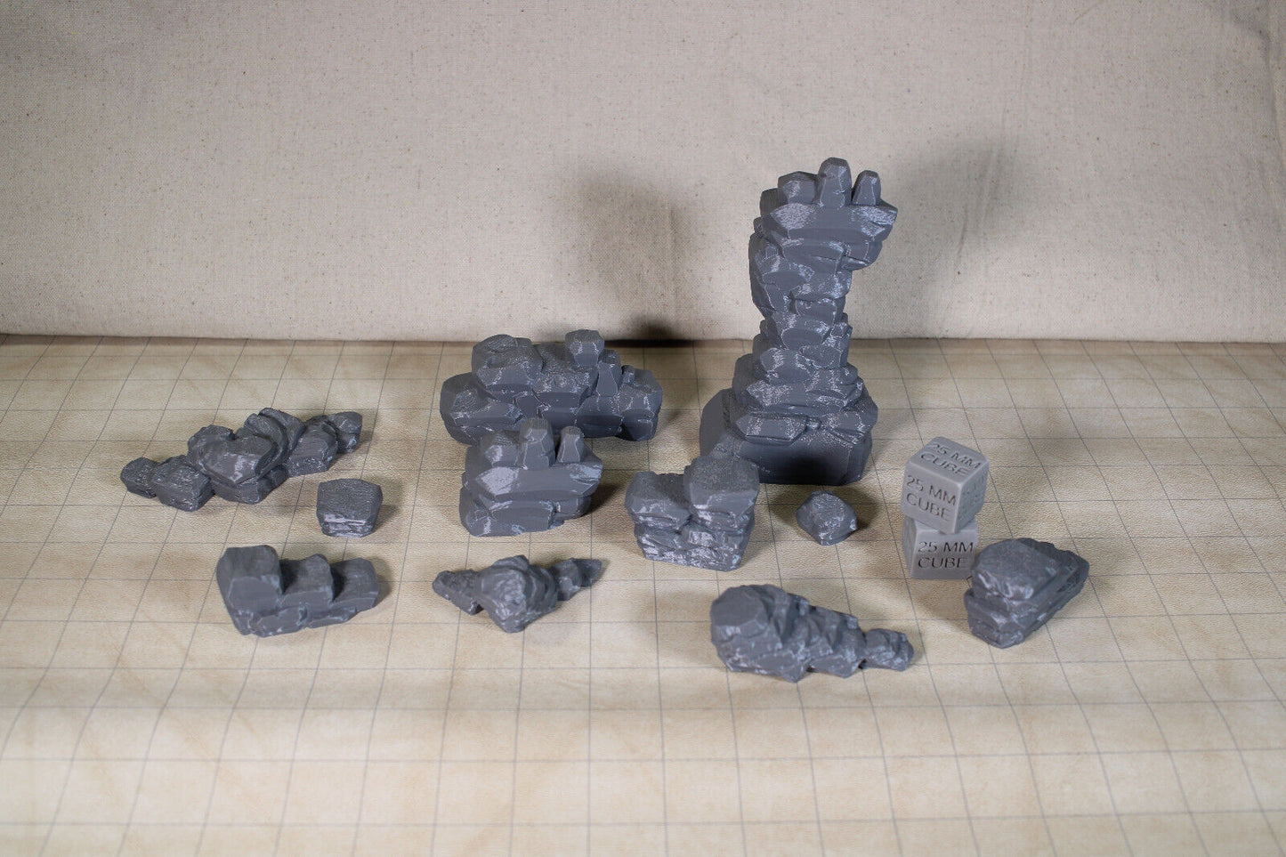 Tabletop Terrain Rock Stone Cover Steps Scatter Dnd RPG wargame skirmish 28mm