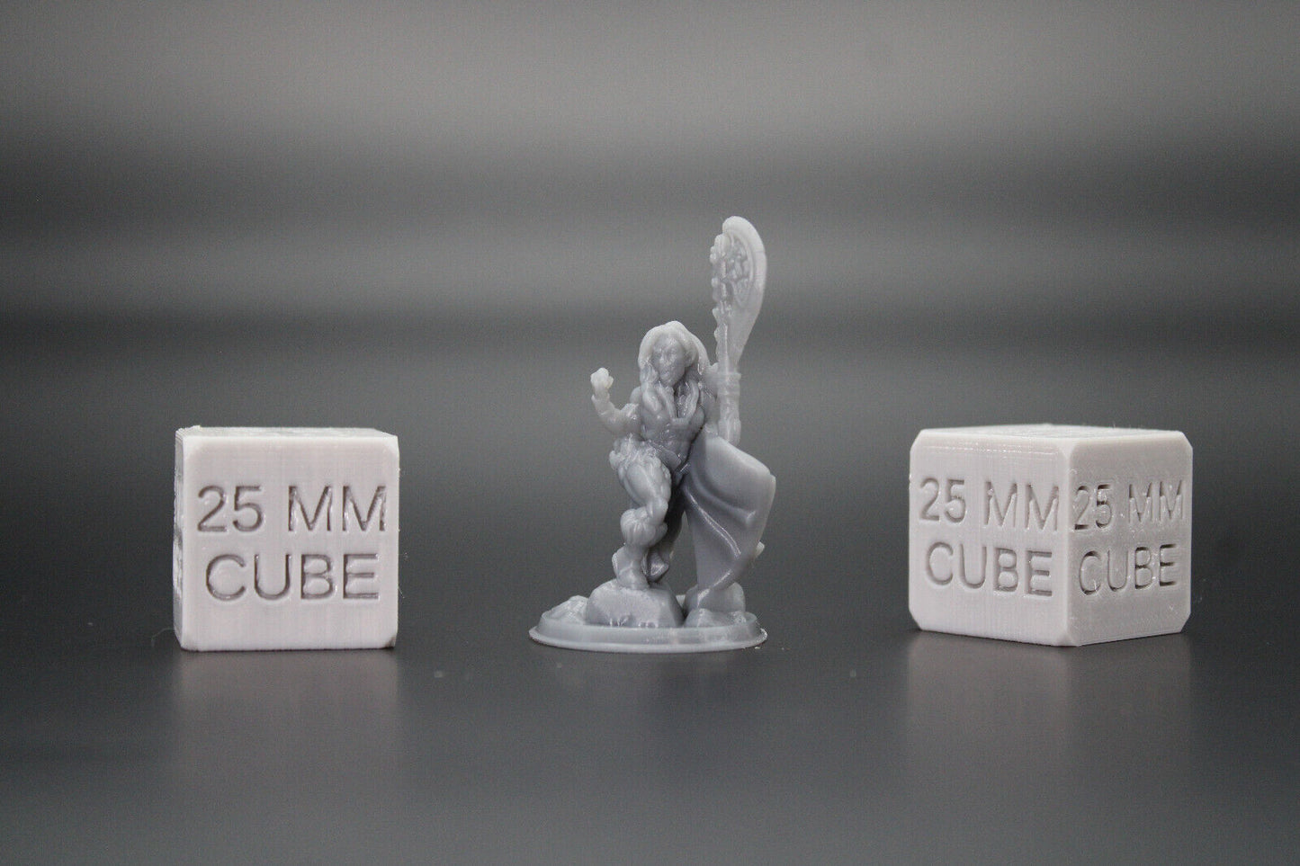 Barbarian Female with Great Axe 32mm Miniature Dnd Skirmish