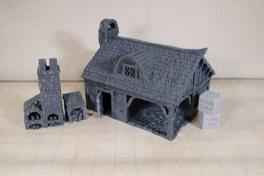 Tabletop Terrain Baker Cottage House Dnd RPG wargame skirmish 28mm 