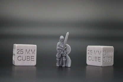 Skeleton Armored Knight Warrior Knight 4x 32mm Miniature Dnd Skirmish Oldhammer