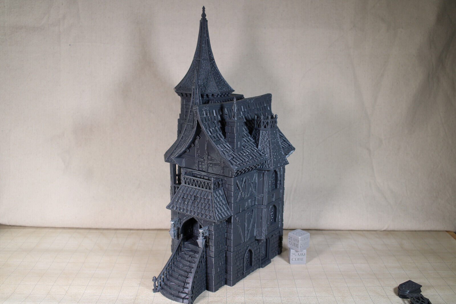 Tabletop Terrain Medieval Mansion Inn Dnd RPG wargame skirmish 28mm