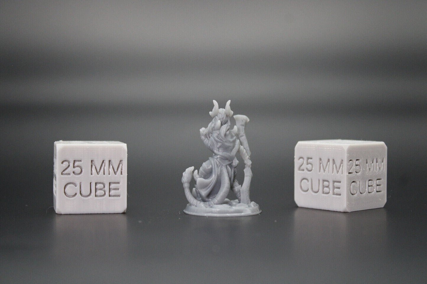 Tiefling Demonkin Female Twin Blade Double Sword 32mm Miniature Dnd Skirmish