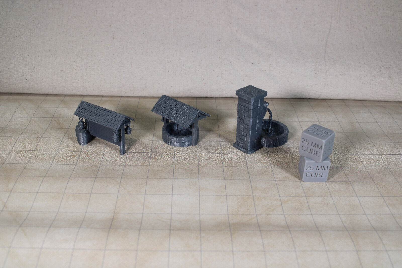 Tabletop Terrain Town Sqaure Well Bounty Scatter Dnd RPG wargame skirmish 28mm