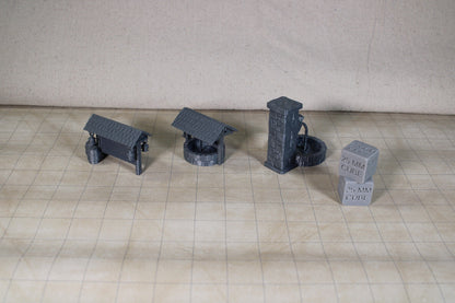 Tabletop Terrain Town Sqaure Well Bounty Scatter Dnd RPG wargame skirmish 28mm