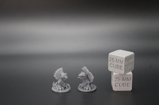 Corrupted Lizard Lesser Demon Imps x2 28mm 32mm Miniature Dnd RPG Skirmish
