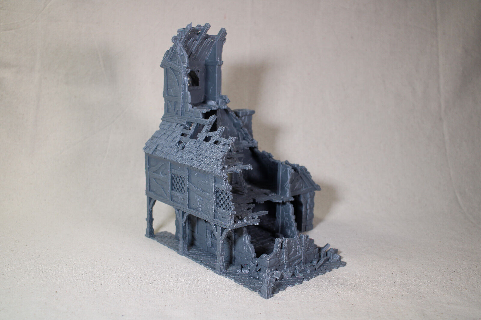 Tabletop Terrain Ruin 4 story Medieval Mansion Dnd RPG wargame skirmish 28mm