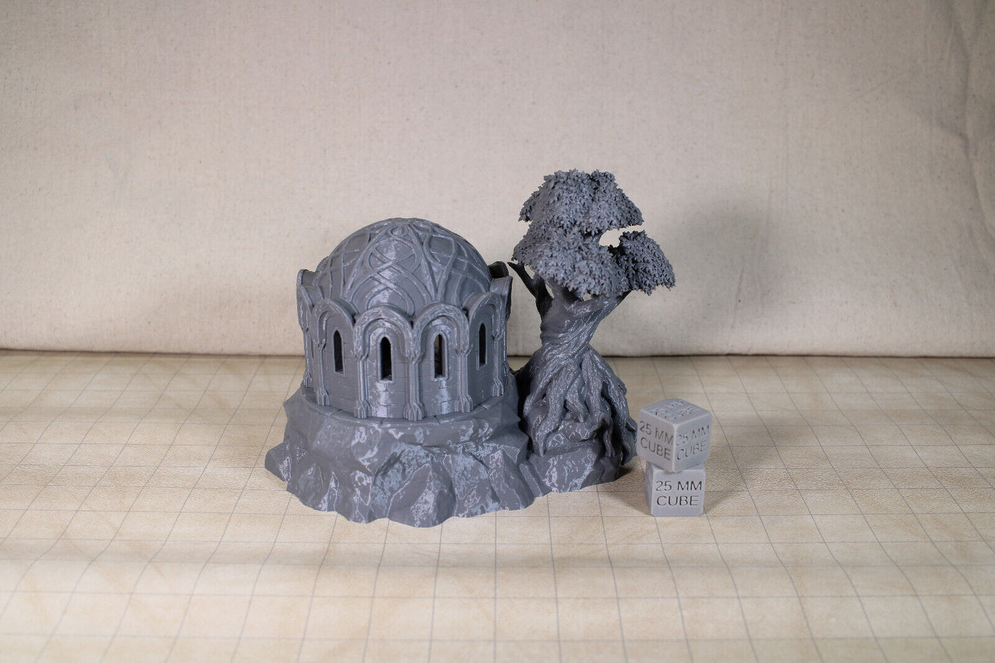 Tabletop Terrain Elven Library Cut Stone Base Tree Dnd RPG wargame skirmish 28mm
