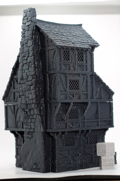 Tabletop Terrain Large 4 story Medieval House Dnd RPG wargame skirmish 28mm