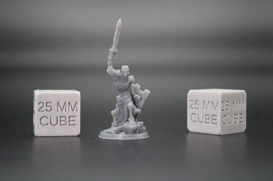 Skeleton Undead Warrior Fighter Raised Sword Shield 32mm Miniature Dnd Skirmish