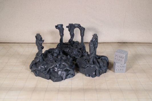 Tabletop Terrain Destroyed Temple Ruin Elven Dnd RPG wargame skirmish 28mm