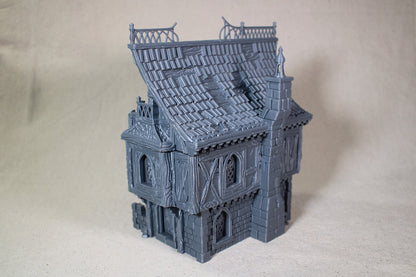 Tabletop Terrain Medieval Ruins Hamlet House Dnd RPG wargame skirmish 28mm