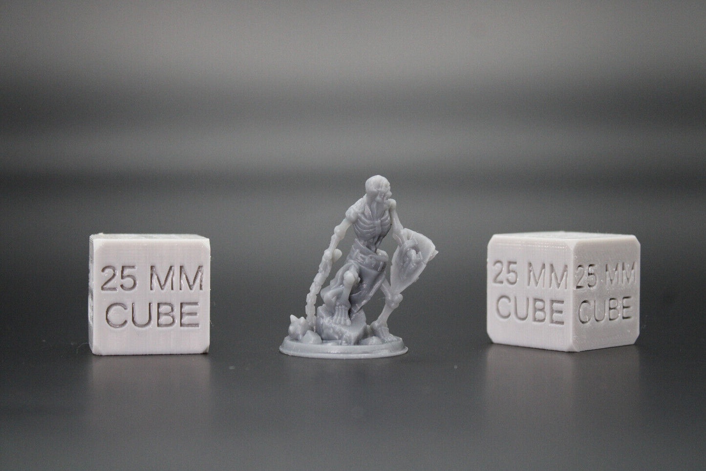 Skeleton Undead with Morning Star Flail & Shield 32mm Miniature Dnd Skirmish