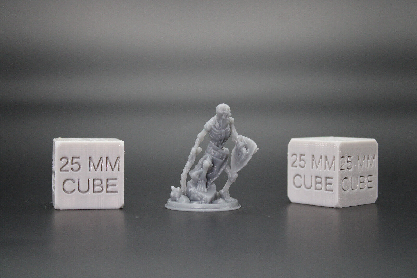 Skeleton Undead with Morning Star Flail & Shield 32mm Miniature Dnd Skirmish