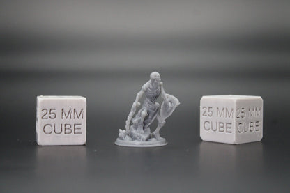 Skeleton Undead with Morning Star Flail & Shield 32mm Miniature Dnd Skirmish