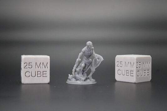 Skeleton Undead with Morning Star Flail & Shield 32mm Miniature Dnd Skirmish