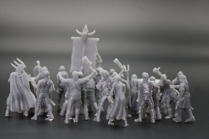 Zombie Horde 20 Units Musician Standard 32mm Miniature Dnd Skirmish Oldhammer