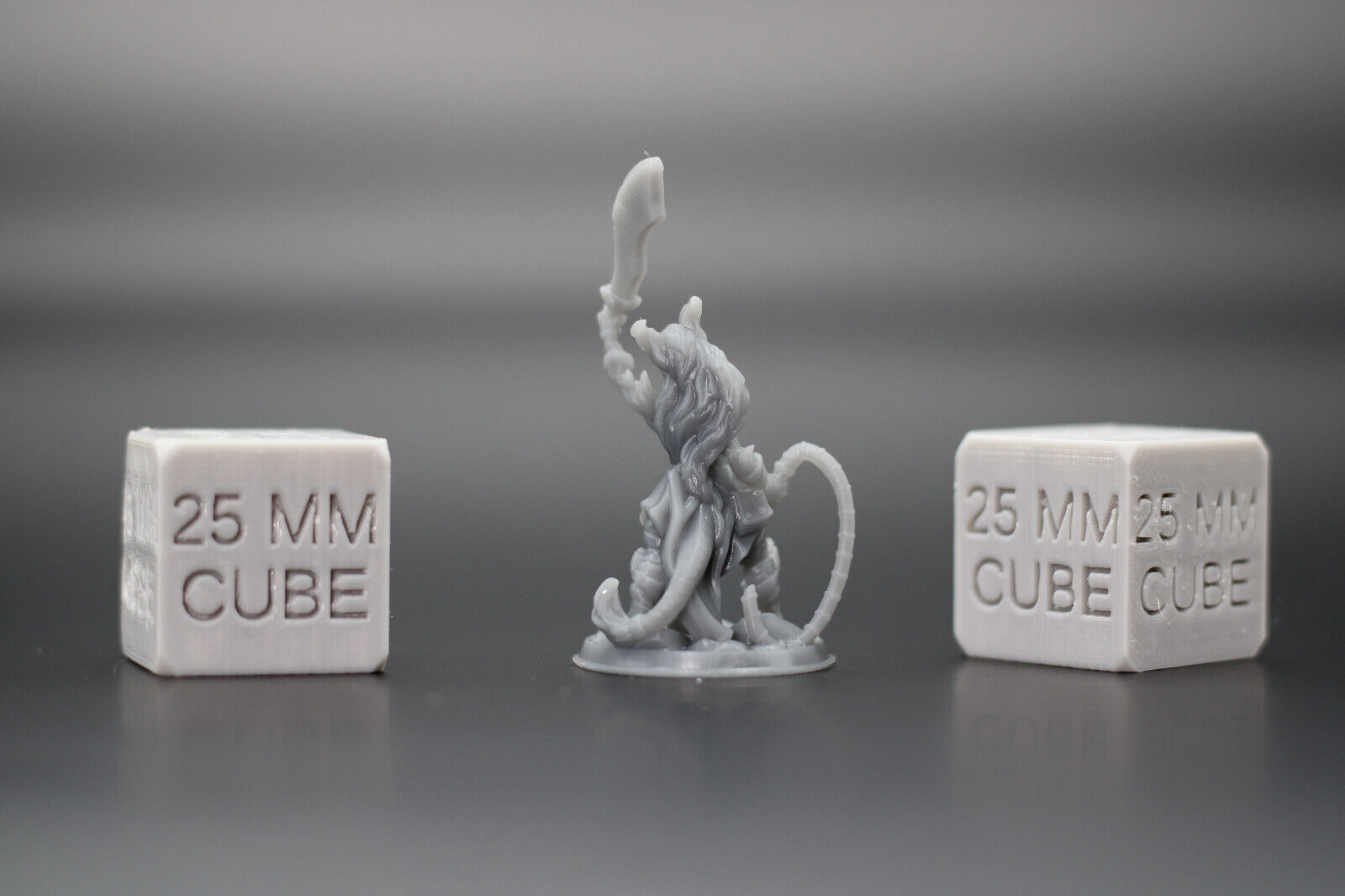 Tiefling Demonkin with Sword & Whip 32mm Miniature Dnd Skirmish