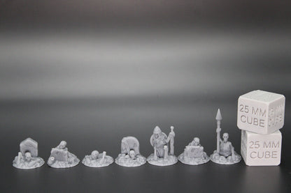 Skeleton Undead Raised Rising Warrior 32mm Miniature Dnd Skirmish HeroQuest