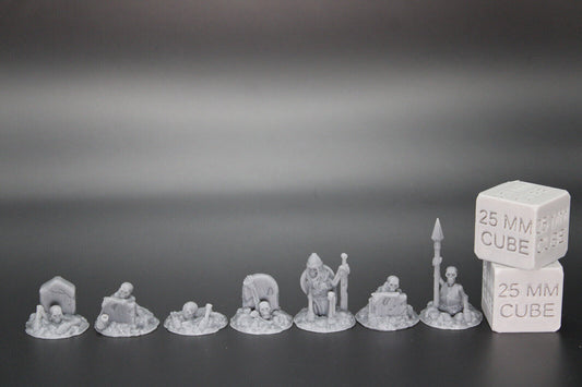 Skeleton Undead Raised Rising Warrior 32mm Miniature Dnd Skirmish HeroQuest