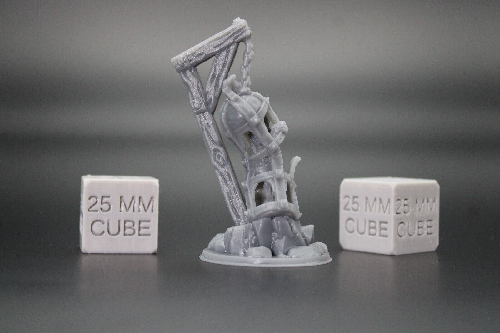 Skeleton In Cage 32mm Miniature Dnd Skirmish