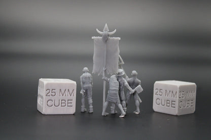 Zombie Horde 20 Units Musician Standard 32mm Miniature Dnd Skirmish Oldhammer