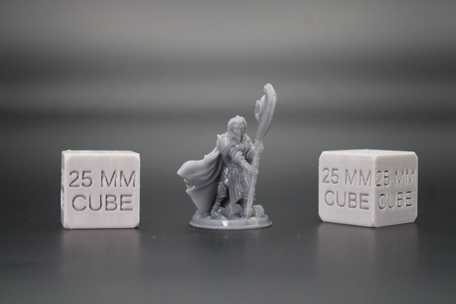 Cleric Paladin Female with Great Axe  32mm Miniature Dnd Skirmish