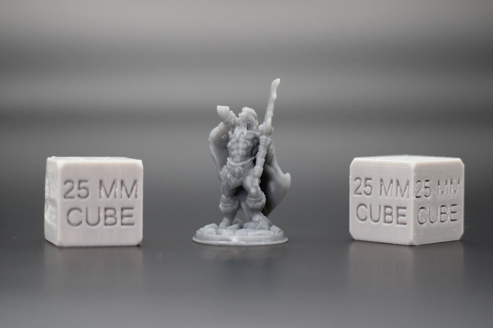 Barbarian with Great Sword & Horn 32mm Miniature Dnd Skirmish