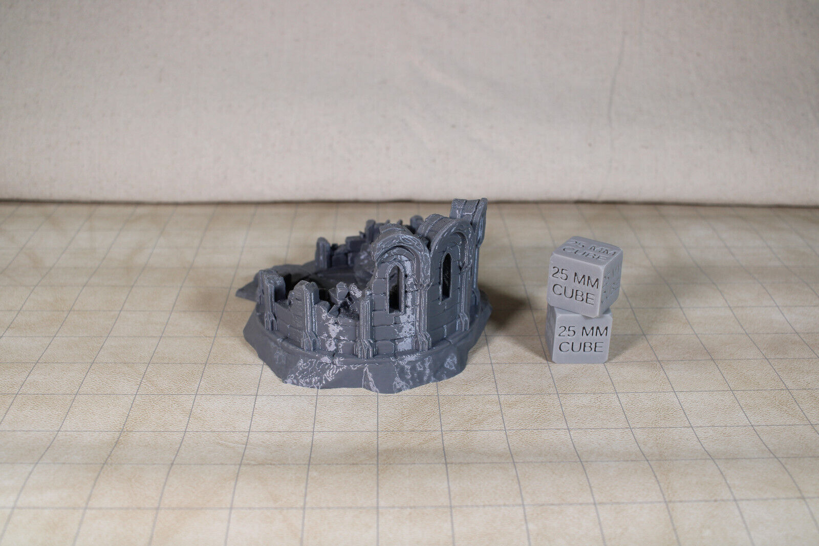 Tabletop Terrain Destroyed Library Ruin Elven Dnd RPG wargame skirmish 28mm