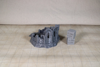 Tabletop Terrain Destroyed Library Ruin Elven Dnd RPG wargame skirmish 28mm