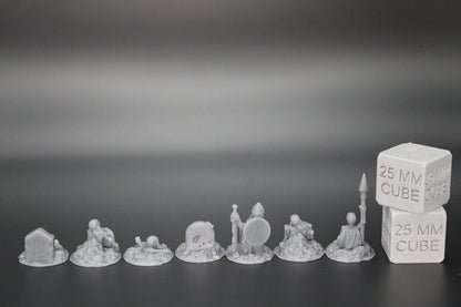 Skeleton Undead Raised Rising Warrior 32mm Miniature Dnd Skirmish HeroQuest