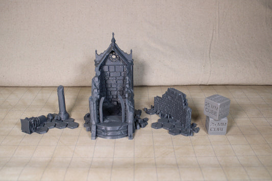 Tabletop Terrain Small Mausoleum Ruins Cemetery Dnd RPG wargame skirmish 28mm