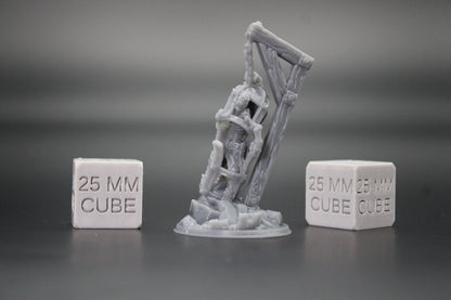 Skeleton In Cage 32mm Miniature Dnd Skirmish
