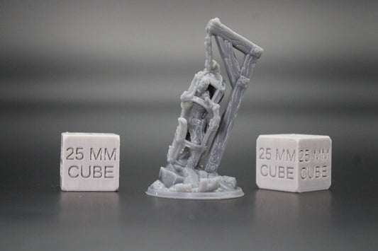 Skeleton In Cage 32mm Miniature Dnd Skirmish