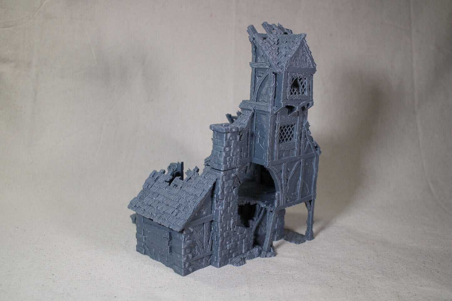Tabletop Terrain Ruin 4 story Medieval Mansion Dnd RPG wargame skirmish 28mm