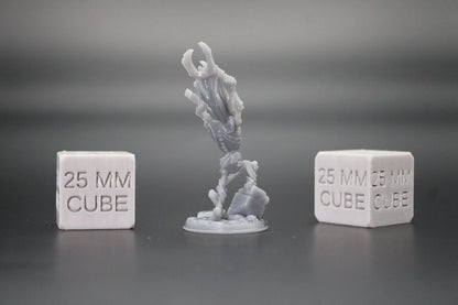 Skeleton Undead Dual Wield Sickle Flying Hair 32mm Miniature Dnd Skirmish