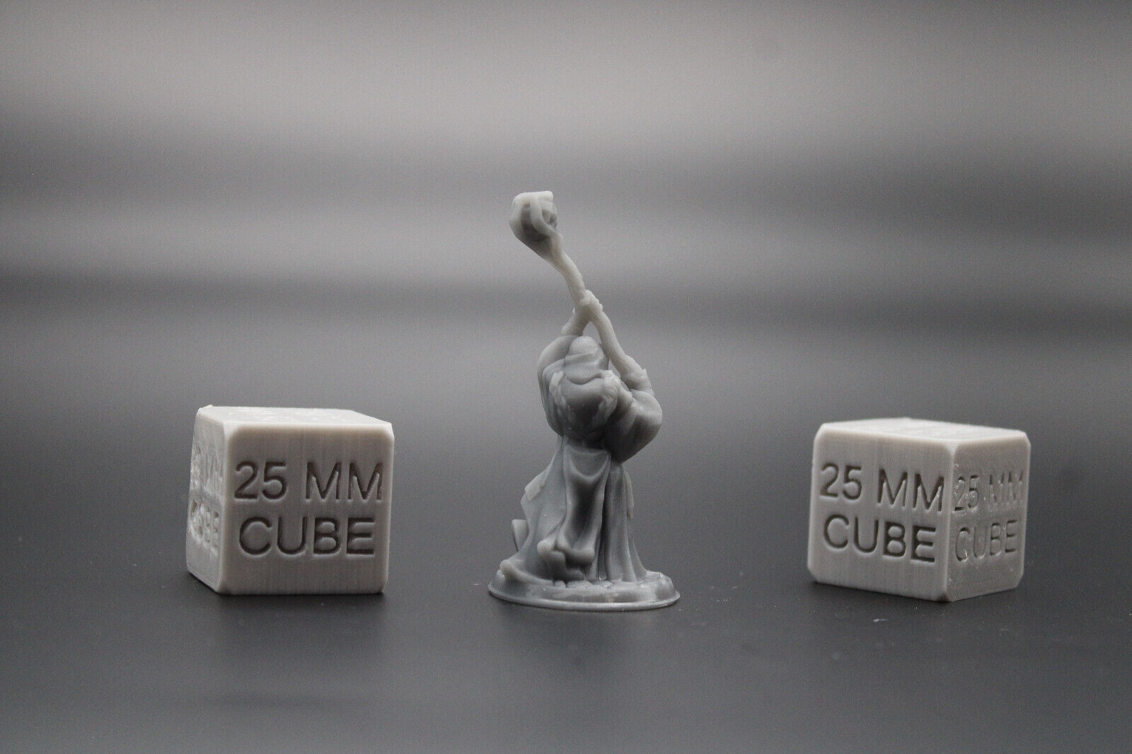 Mage Wized Sorcerer Raised Orb Staff 32mm Miniature Dnd Skirmish
