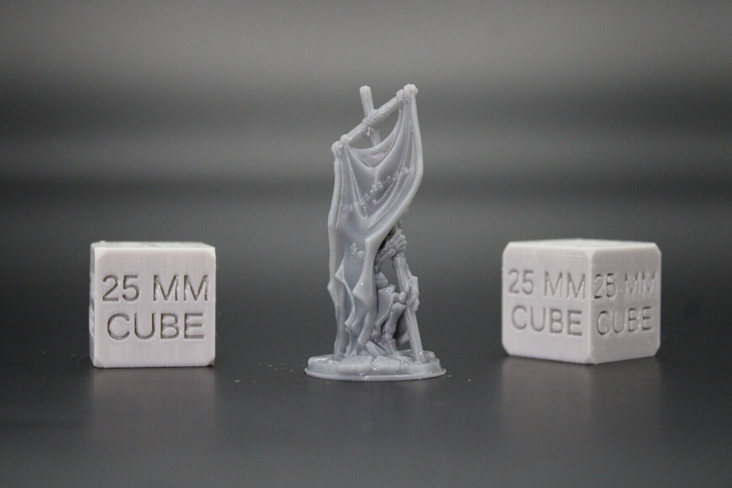 Skeleton Undead Banner Flag Standard Bearer 32mm Miniature Dnd Skirmish