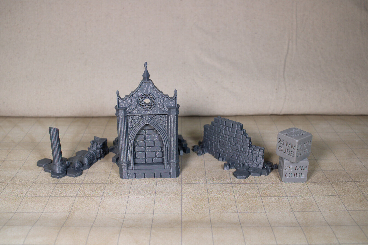 Tabletop Terrain Small Mausoleum Ruins Cemetery Dnd RPG wargame skirmish 28mm