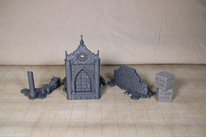 Tabletop Terrain Small Mausoleum Ruins Cemetery Dnd RPG wargame skirmish 28mm