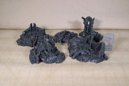 Tabletop Terrain Elven Forest Ruin Scatter Dnd RPG wargame skirmish 28mm