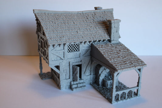 Tabletop Terrain Blacksmith House Dnd RPG wargame skirmish 28mm