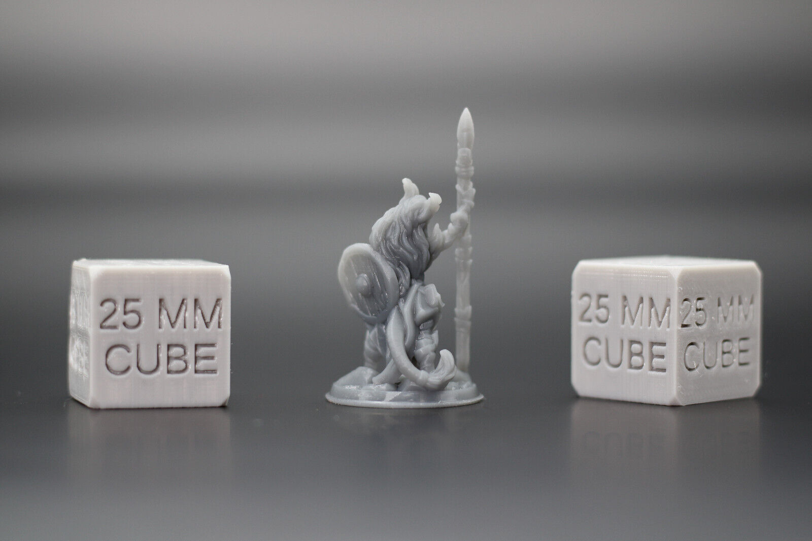 Tiefling Demonkin with Spear 32mm Miniature Dnd Skirmish