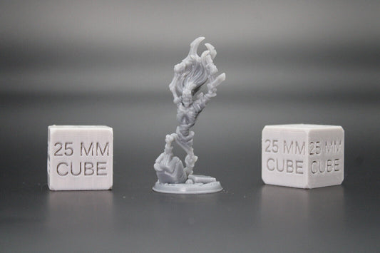 Skeleton Undead Dual Wield Sickle Flying Hair 32mm Miniature Dnd Skirmish