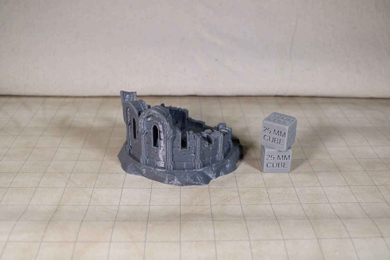 Tabletop Terrain Destroyed Library Ruin Elven Dnd RPG wargame skirmish 28mm